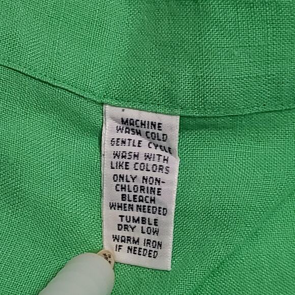 Ralph Lauren Mens Linen SS Button Down Shirt Classic Fit Bright Green Sz XL Pony - Picture 7 of 11